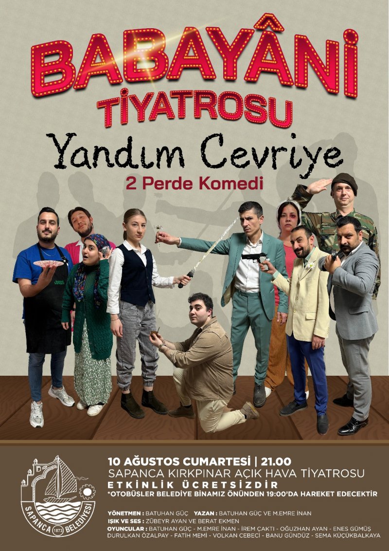 Sapanca Belediyesi’nden Tiyatro Gecesine Davet