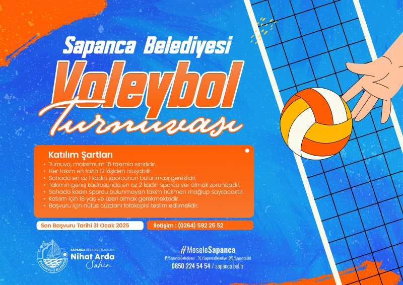 Sapanca Belediyesi’nden Voleybol Turnuvası