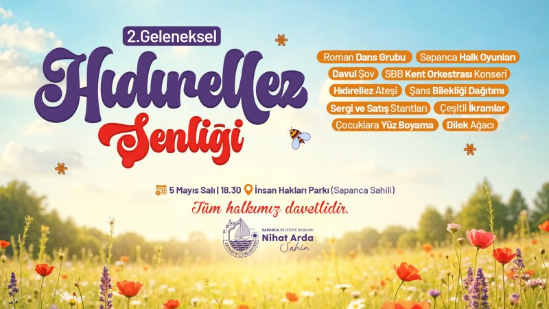 Sapanca’da Hıdırellez Coşkusu Bu Yıl da Yaşanacak